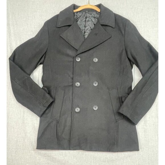 Unbranded Jackets & Blazers - Women's Double Button Wool / Polyester Jacket in Black, Size Medium